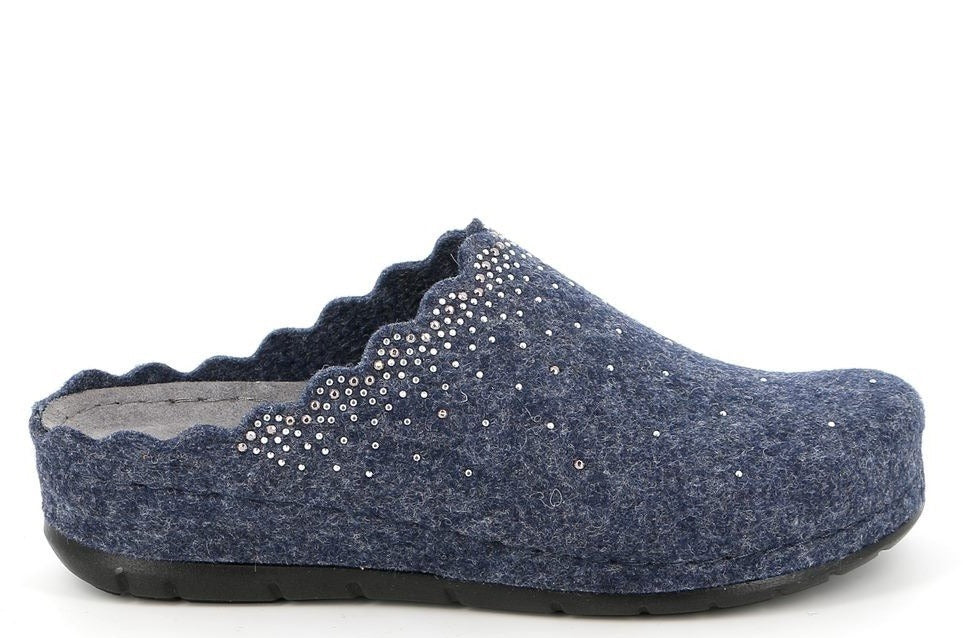 PRAU CI2632 BLU PANTOFOLA PUNTA CHIUSA DONNA