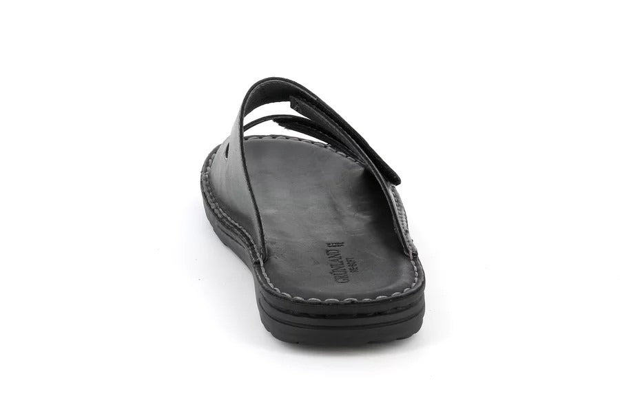 LAPO CI2691 NERO CIABATTA SANDALO UOMO