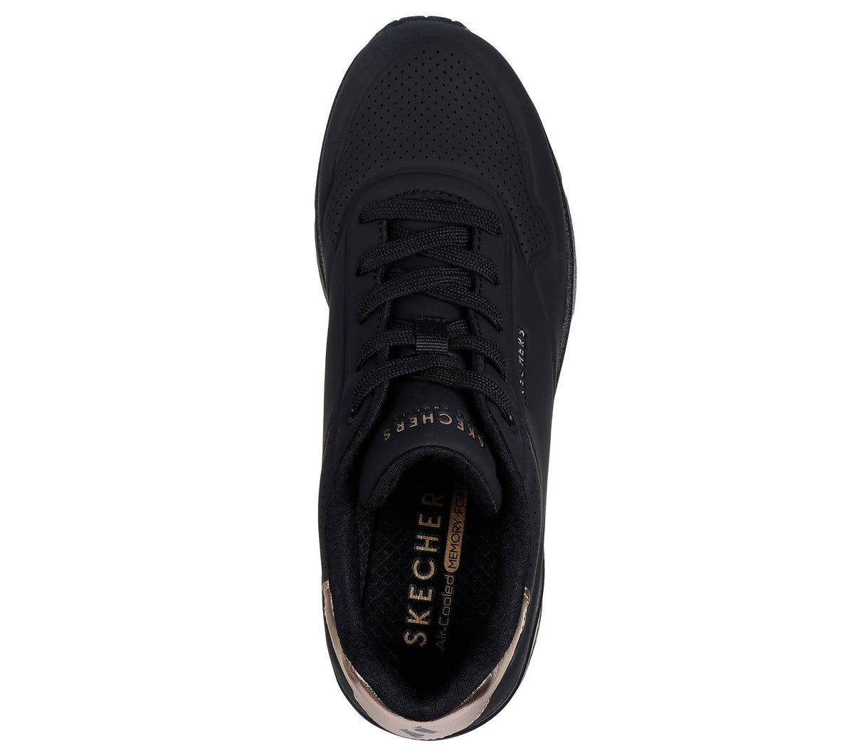 177520 UNO WEDGE NERO LACCI DONNA