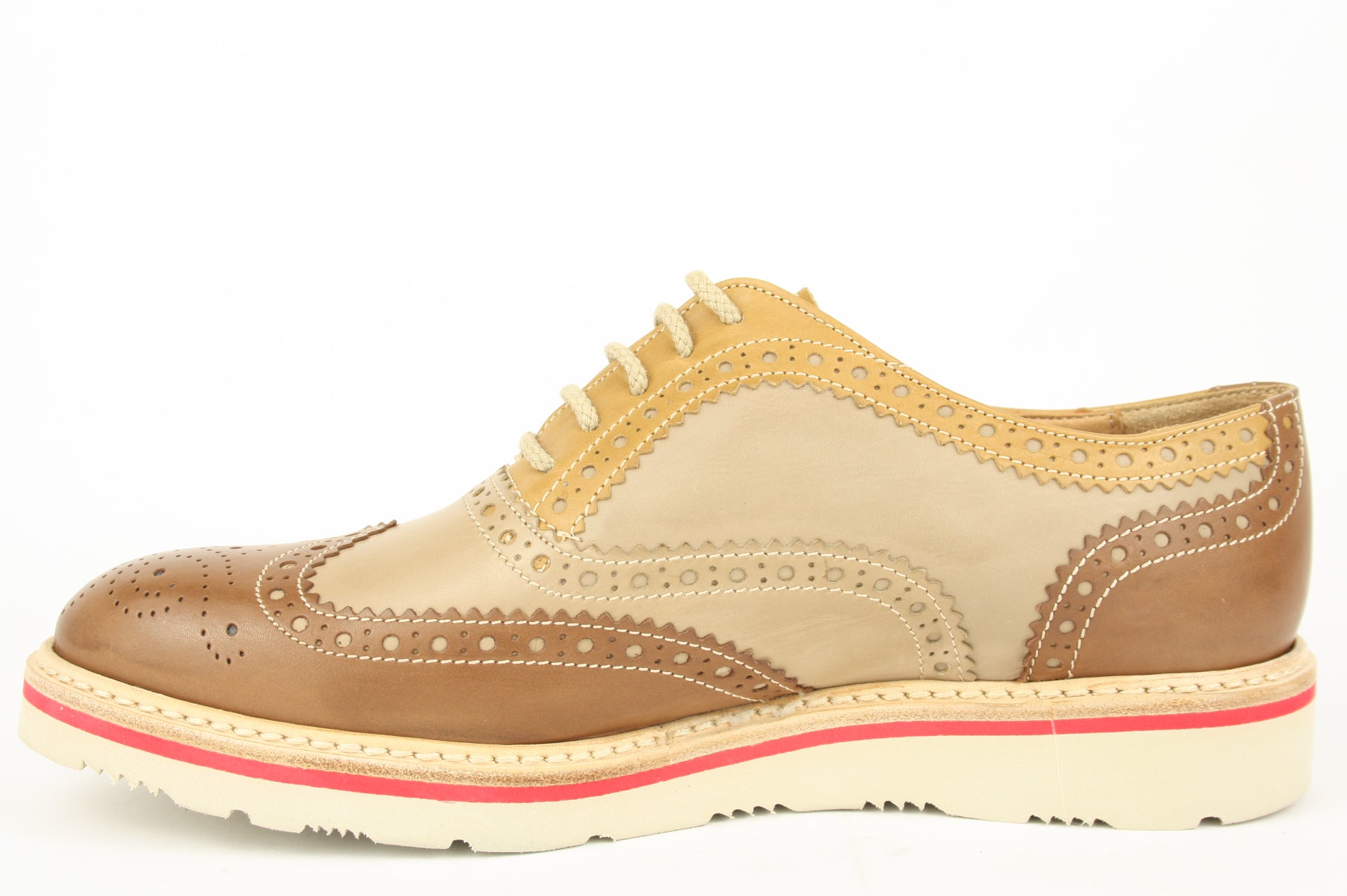 D314 BICOLORE LACCI SCARPA TIPO INGLESE DONNA