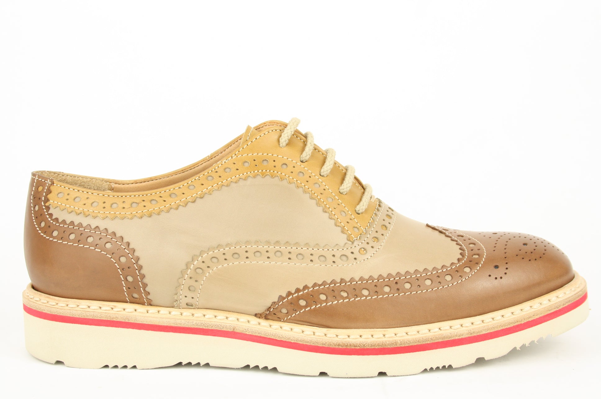 D314 BICOLORE LACCI SCARPA TIPO INGLESE DONNA