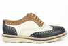 D314 BICOLORE LACCI SCARPA TIPO INGLESE DONNA
