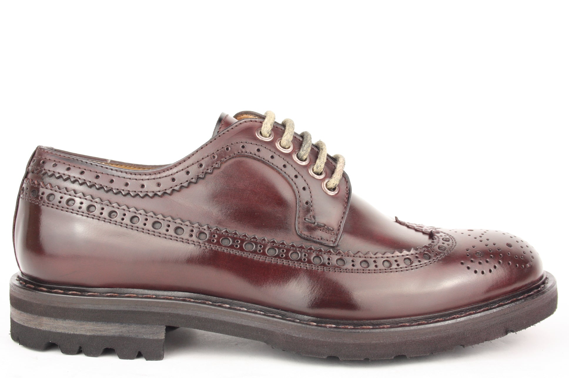 G105 BORDEAUX LACCI SCARPA TIPO INGLESE UOMO