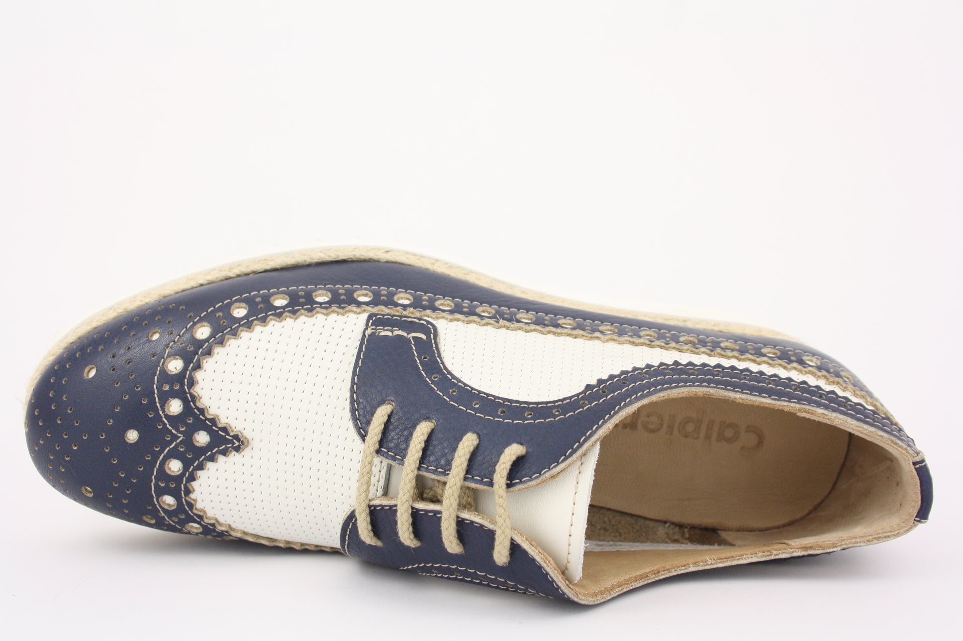 DL125 BICOLORE LACCI SCARPA TIPO INGLESE DONNA