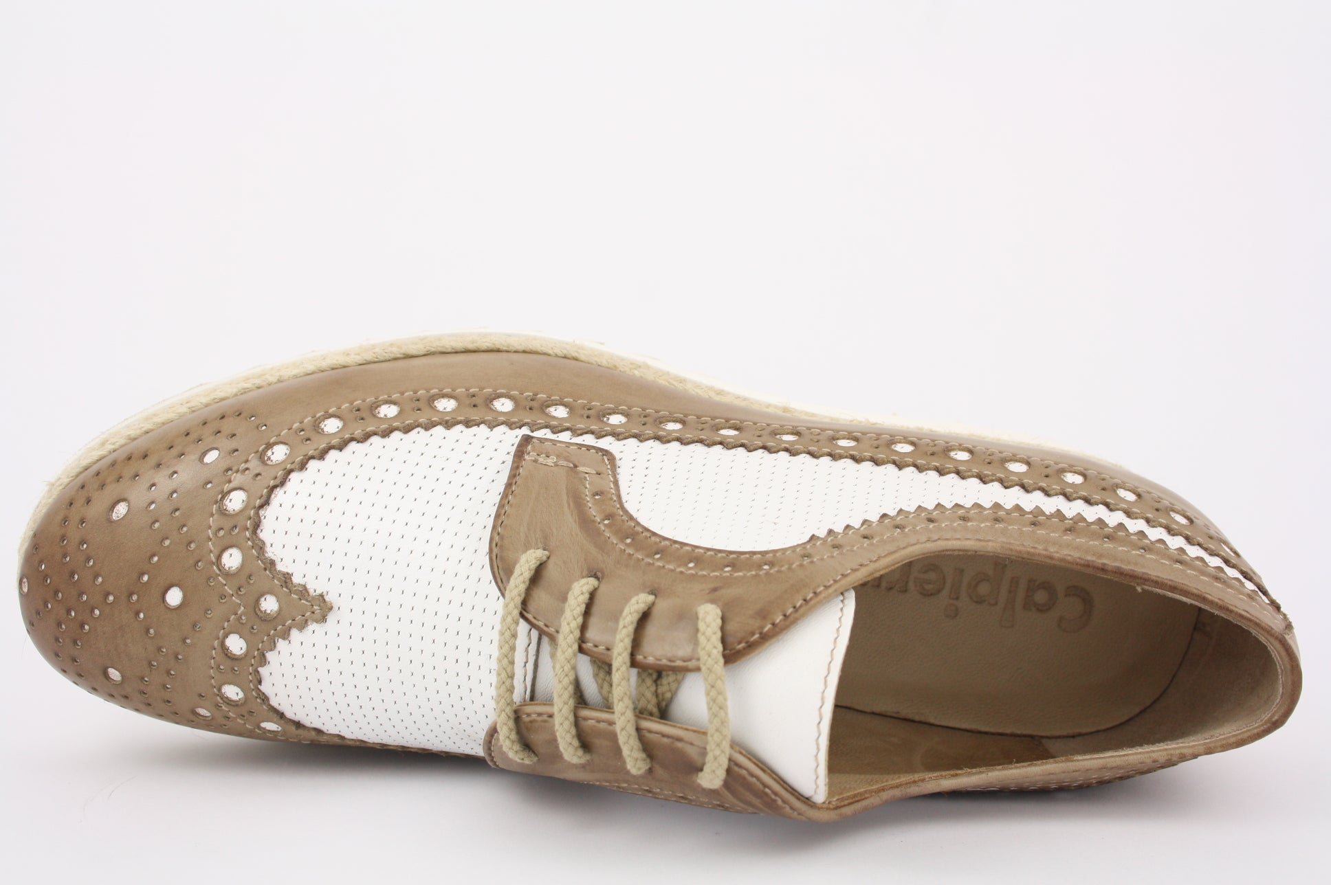 DL125 BICOLORE LACCI SCARPA TIPO INGLESE DONNA
