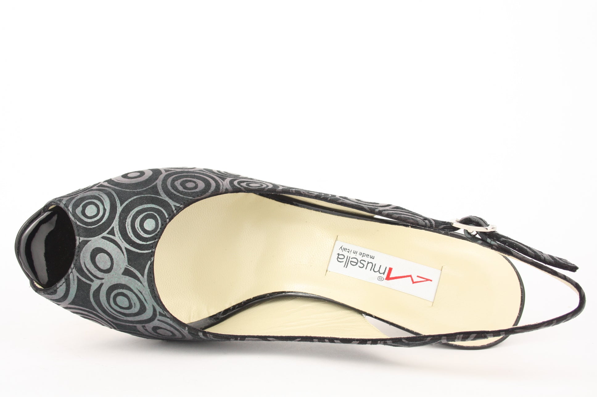 400 - 114 CERCHI NERO SANDALO DONNA