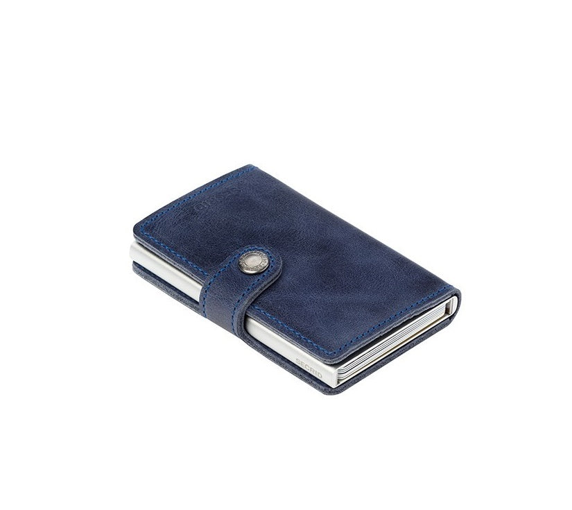 MINIWALLET VINTAGE BLU MINI PORTAFOGLO PORTACARD UNISEX ACCESSORI