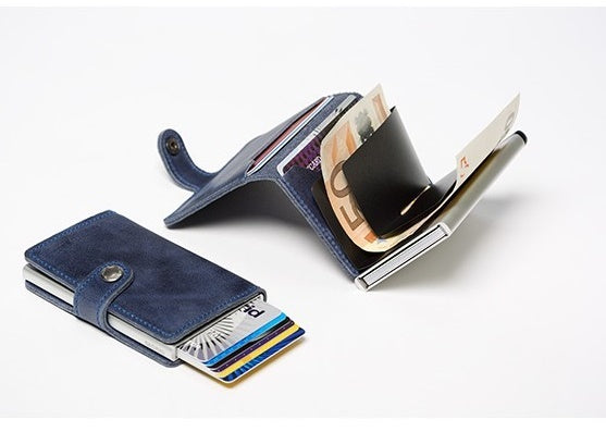 MINIWALLET VINTAGE BLU MINI PORTAFOGLO PORTACARD UNISEX ACCESSORI