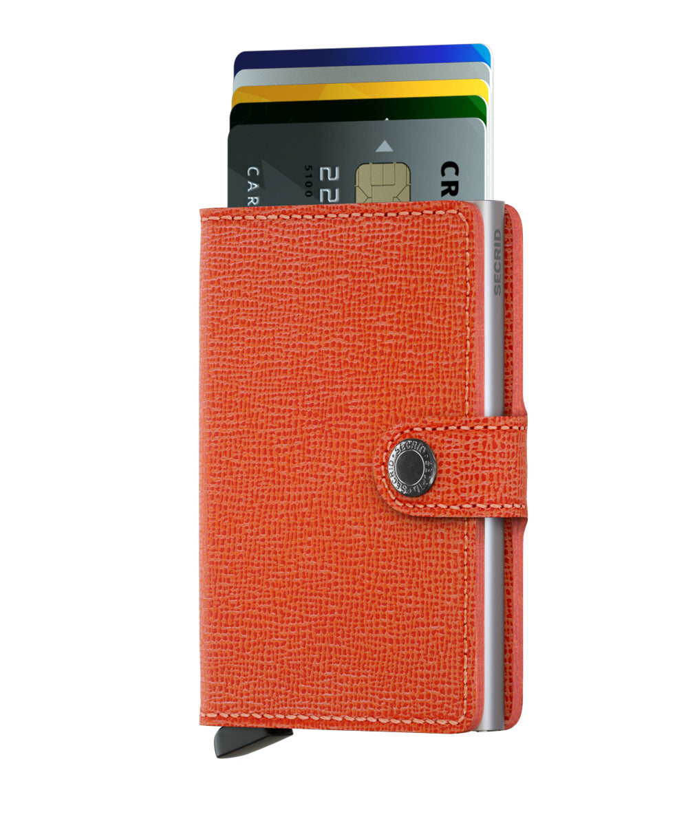 MINIWALLET CRISPLE ARANCIO MINI PORTAFOGLO PORTACARD UNISEX ACCESSORI