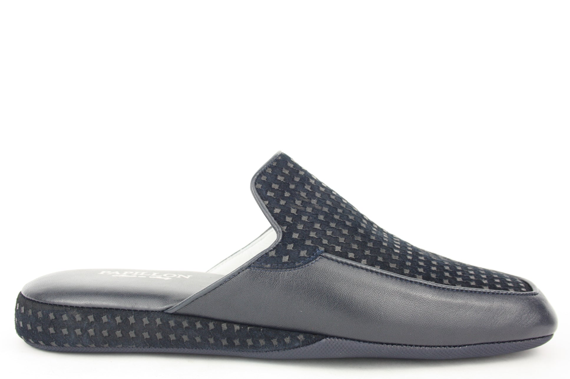9906 PELLE+ST. BLU PANTOFOLA PUNTA CHIUSA PANTOFOLE