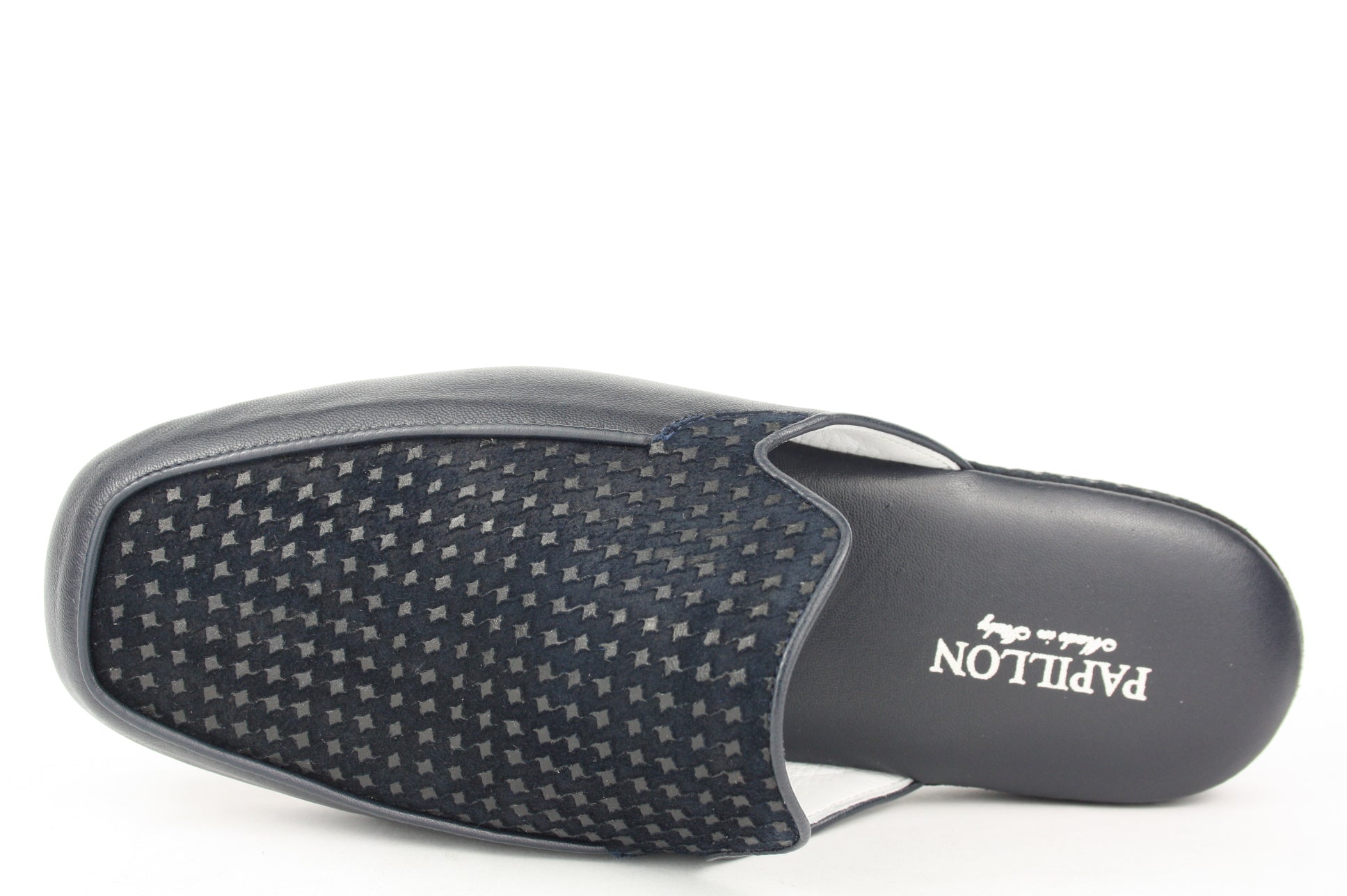 9906 PELLE+ST. BLU PANTOFOLA PUNTA CHIUSA PANTOFOLE
