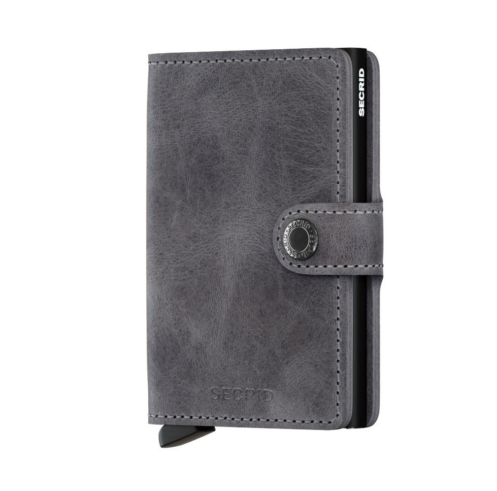 MINIWALLET VINTAGE GRIGIO MINI PORTAFOGLO PORTACARD UNISEX ACCESSORI