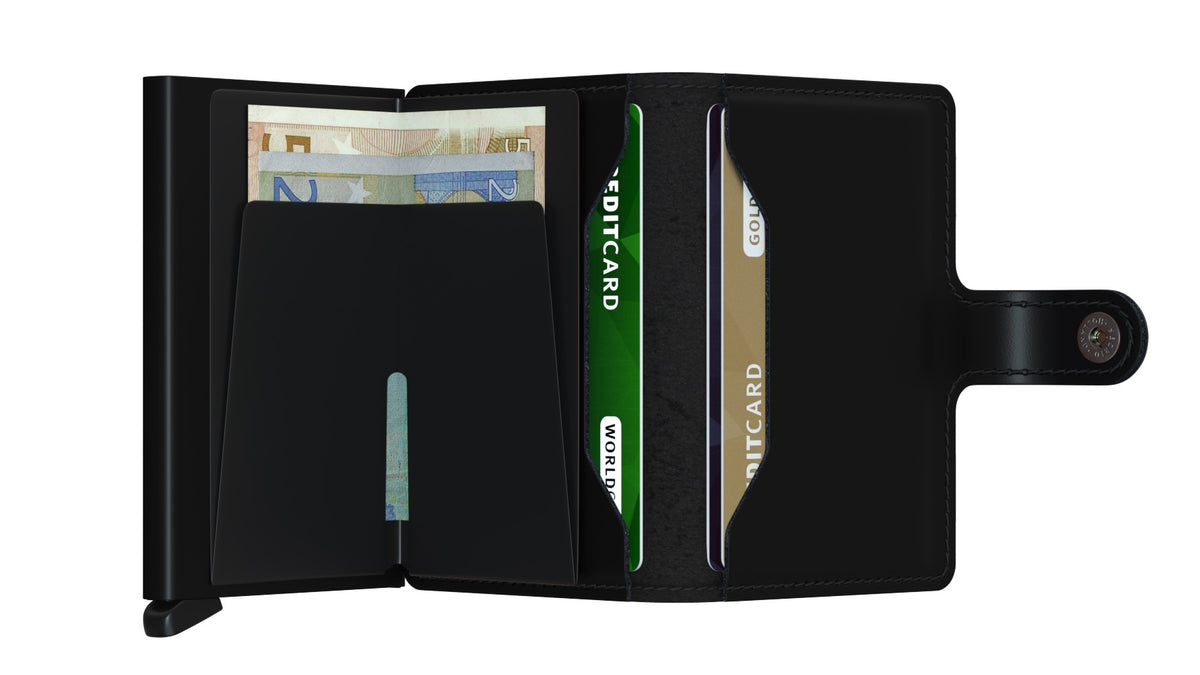 MINIWALLET MATTE NERO MINI PORTAFOGLO PORTACARD UNISEX ACCESSORI