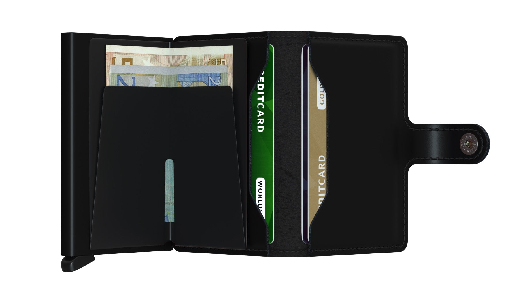 MINIWALLET MATTE NERO MINI PORTAFOGLO PORTACARD UNISEX ACCESSORI