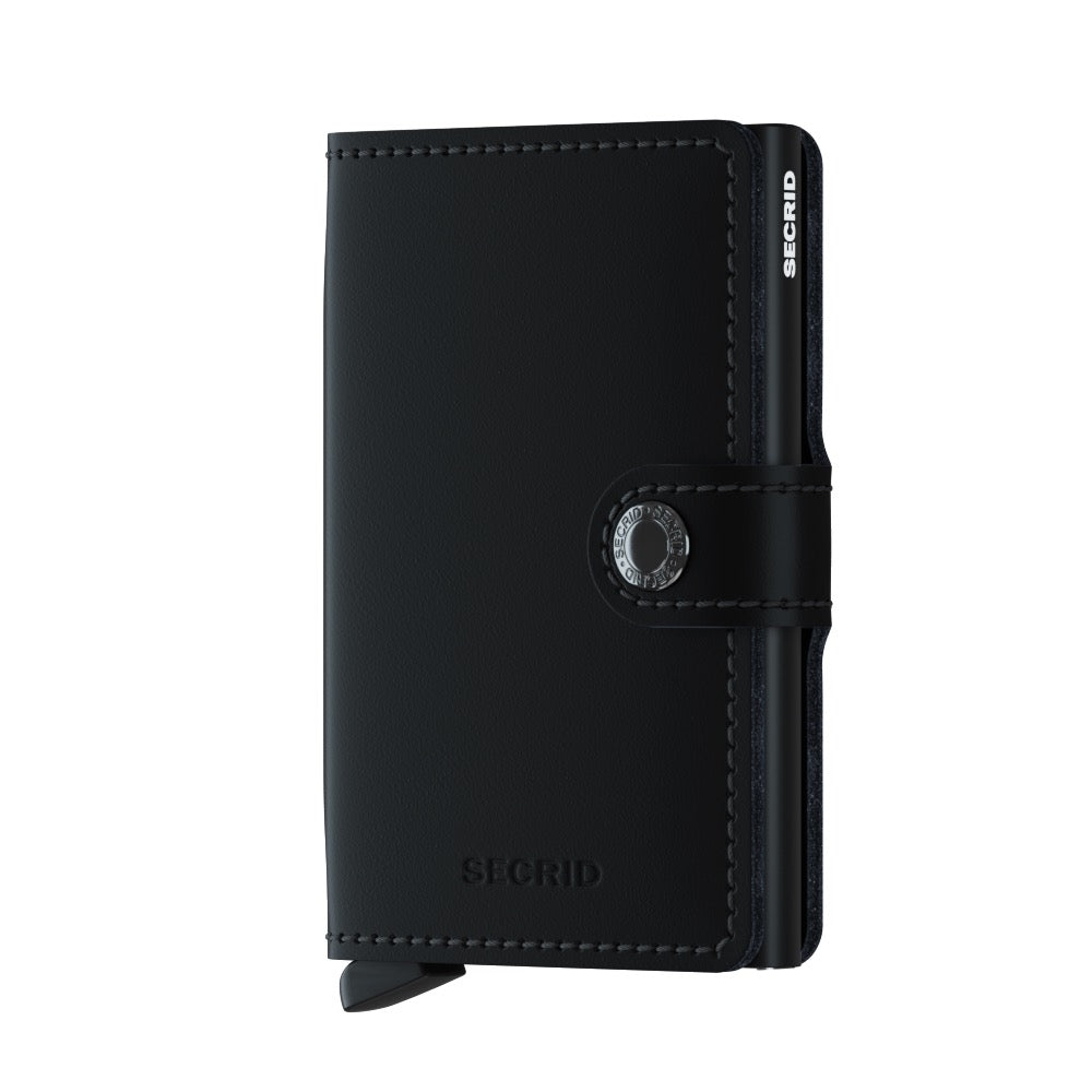 MINIWALLET MATTE NERO MINI PORTAFOGLO PORTACARD UNISEX ACCESSORI