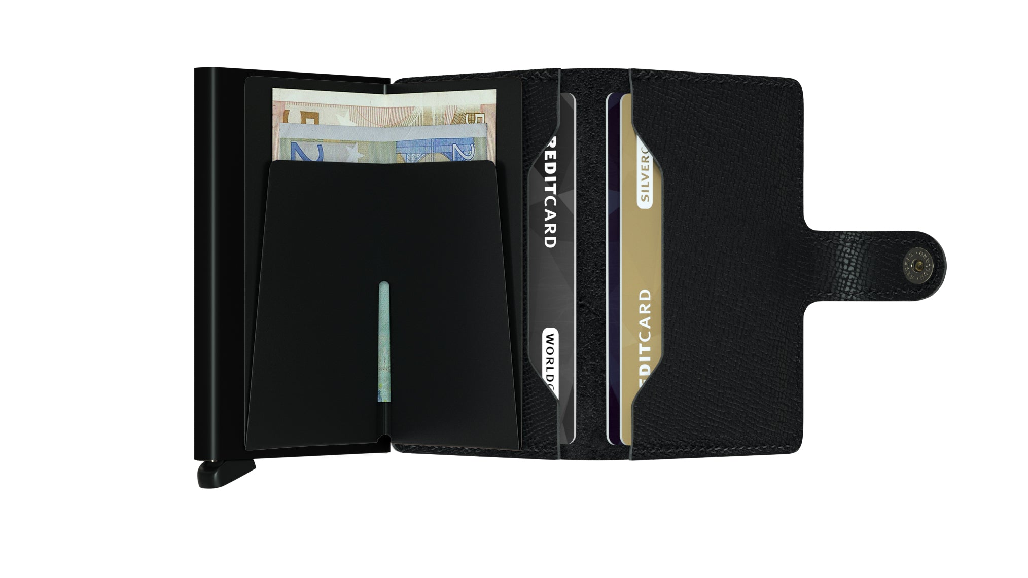 MINIWALLET CRISPLE NERO MINI PORTAFOGLO PORTACARD UNISEX ACCESSORI