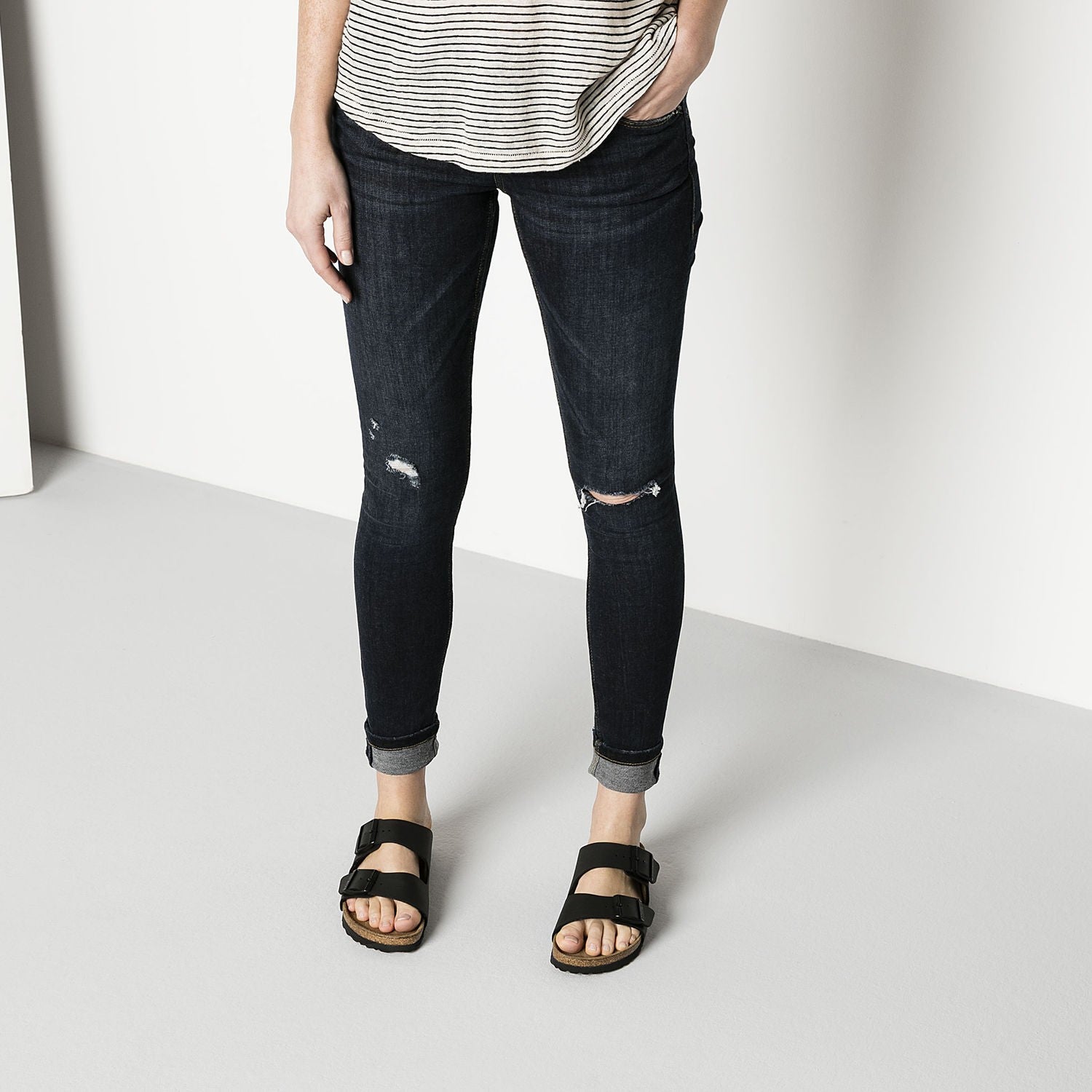 ARIZONA NERO CIABATTA SANDALO UNISEX CALZATURE
