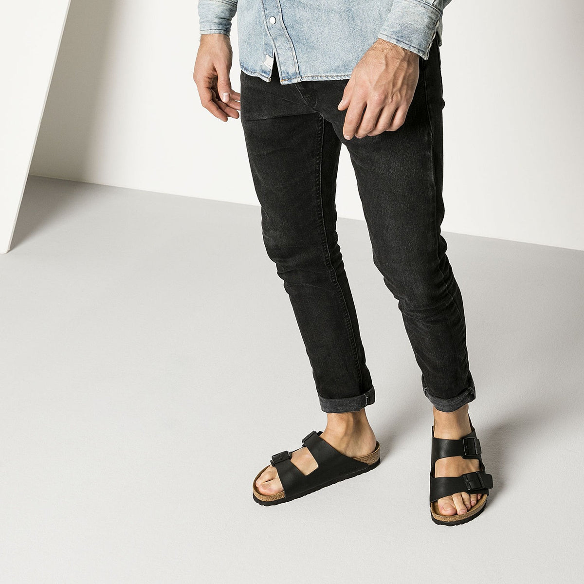 ARIZONA NERO CIABATTA SANDALO UNISEX CALZATURE