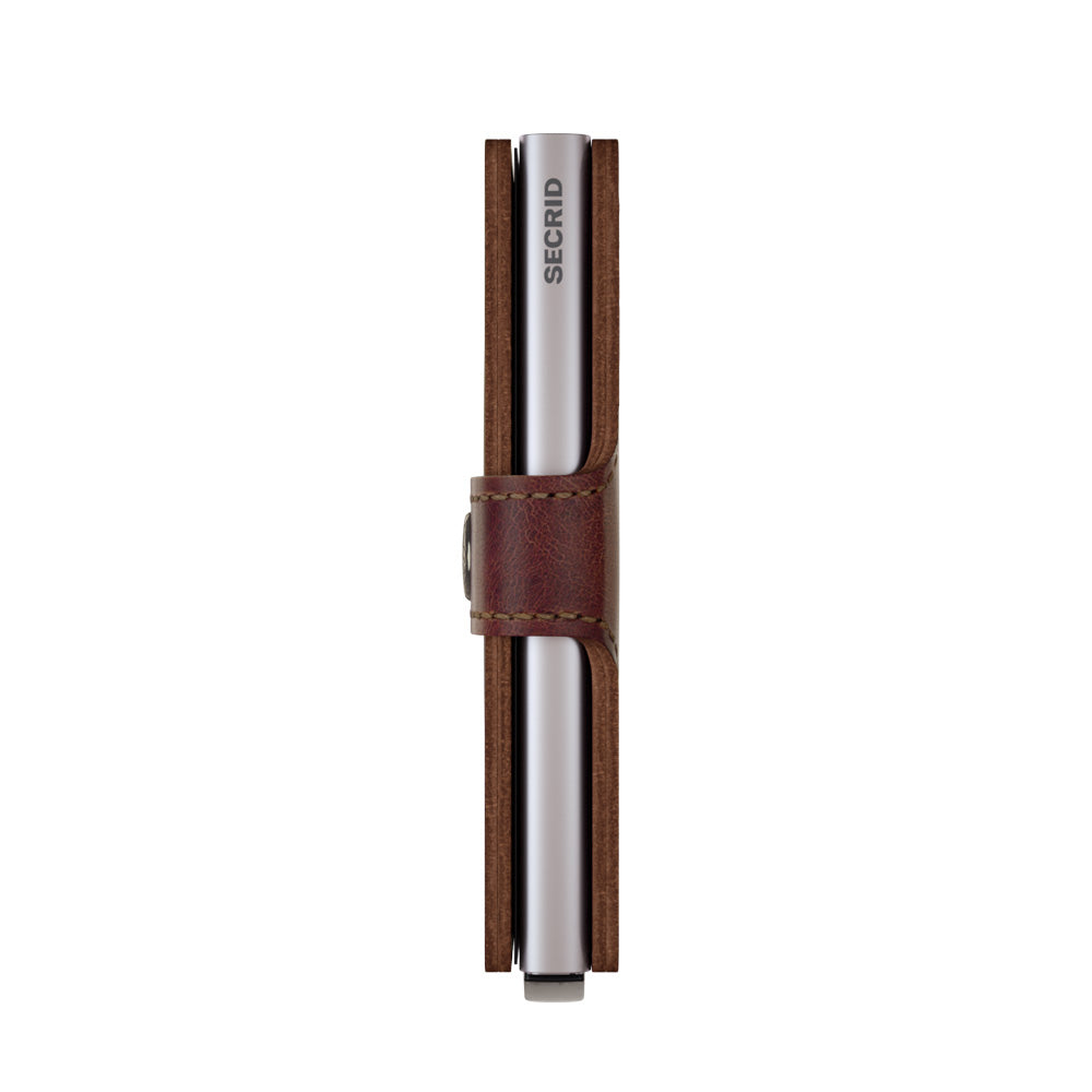 MINIWALLET VINTAGE MARRON MINI PORTAFOGLO PORTACARD UNISEX ACCESSORI