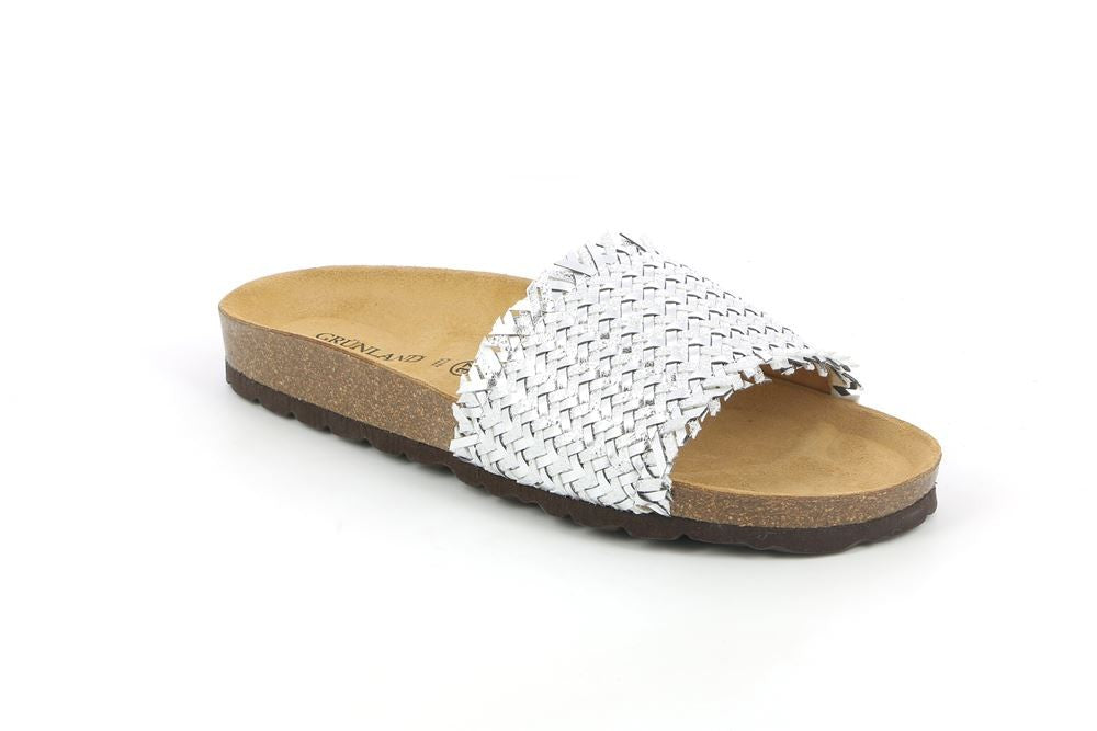 SARA CB1789 ARGENTO CIABATTA SANDALO DONNA