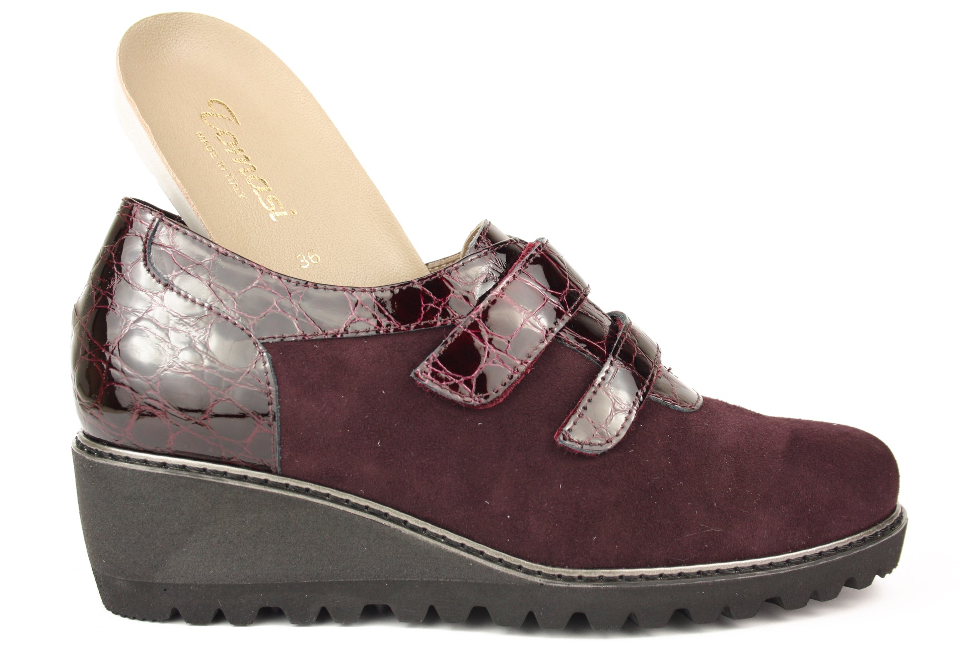 OLBIA - VANITY BORDEAUX CHIUSURA A STRAPPO DONNA