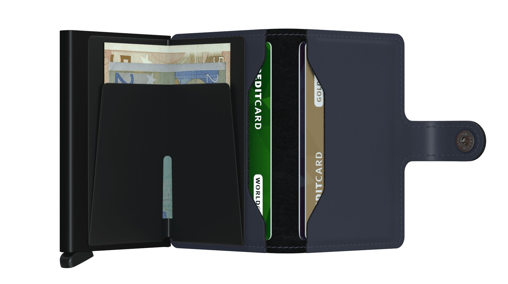 MINIWALLET MATTE BLU MINI PORTAFOGLO PORTACARD UNISEX ACCESSORI