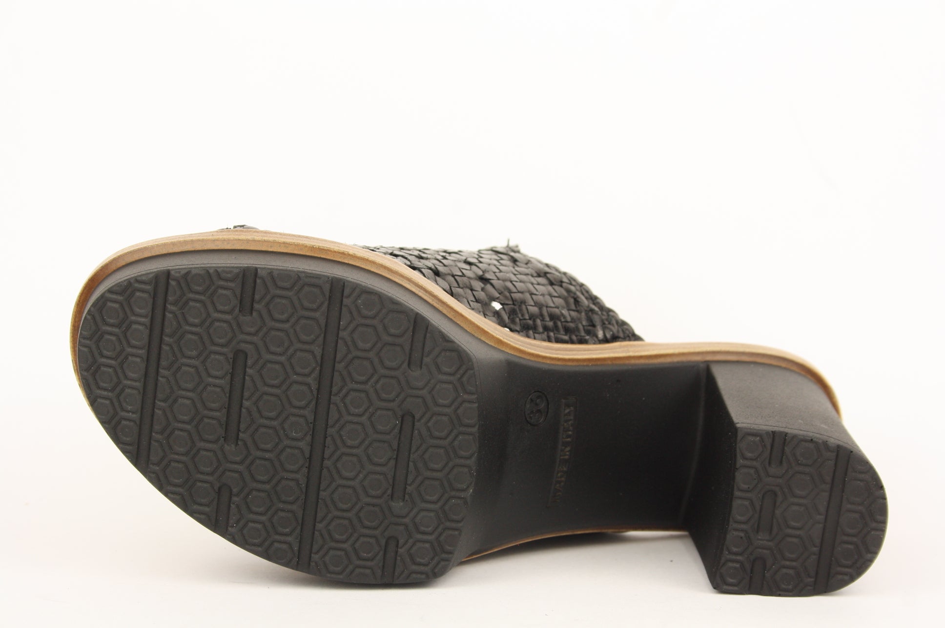 M1391 NERO CIABATTA SANDALO DONNA