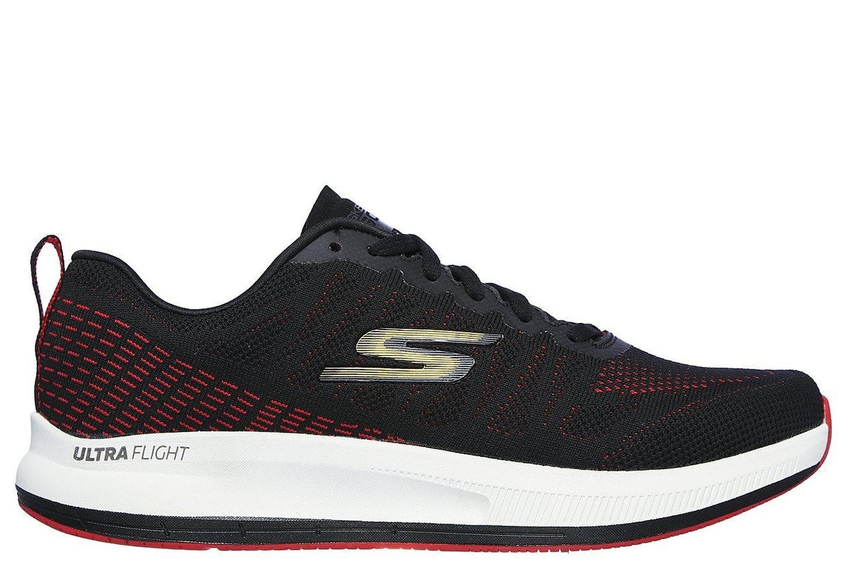 220096 GO RUN PULSE NERO/ROSSO SNEAKERS UOMO