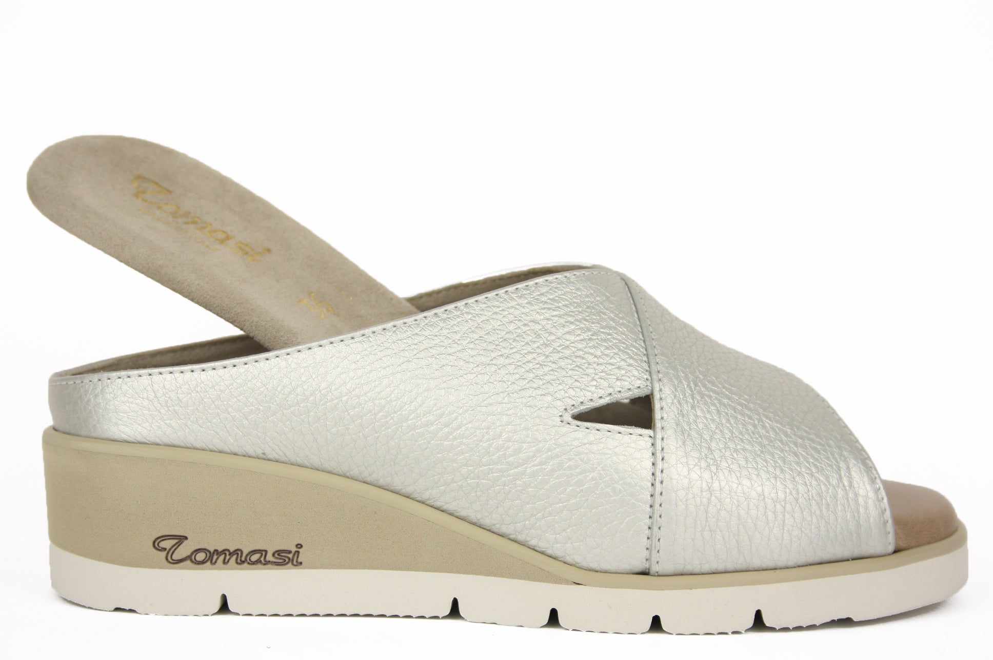 POLDINA S. - PEACE ARGENTO CIABATTA SANDALO DONNA