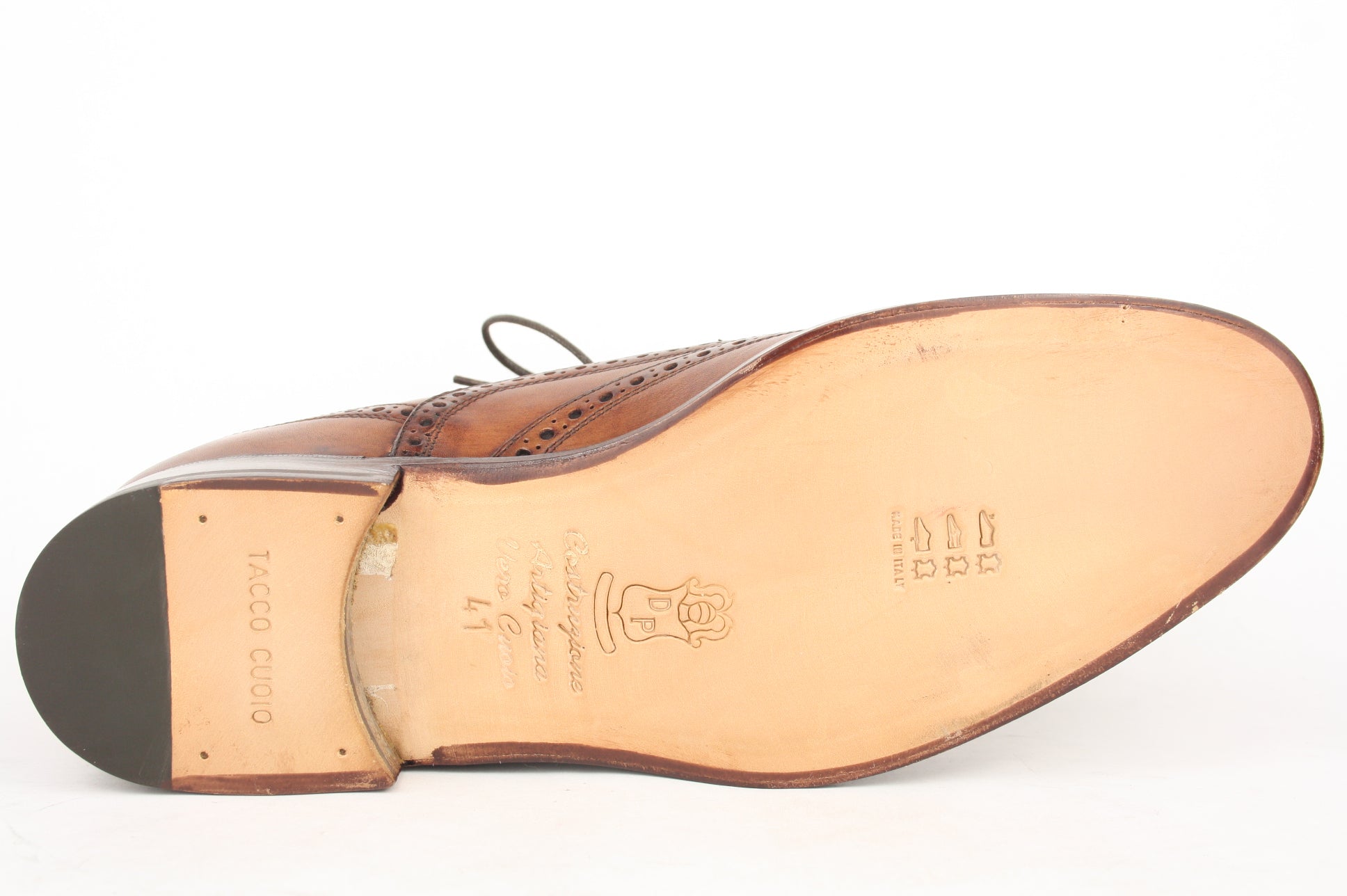 58 C MARRON LACCI SCARPA TIPO INGLESE UOMO