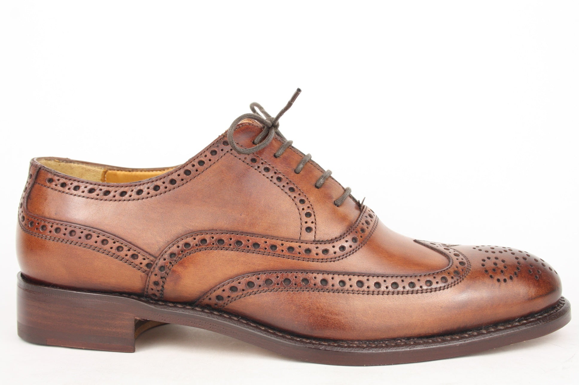 58 C MARRON LACCI SCARPA TIPO INGLESE UOMO