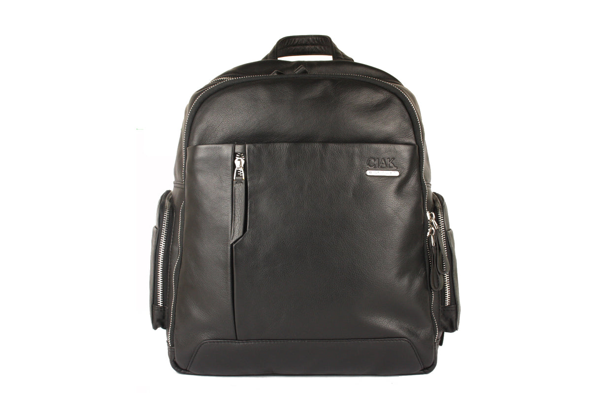 26.01 PELLE NERO ZAINO UOMO ACCESSORI