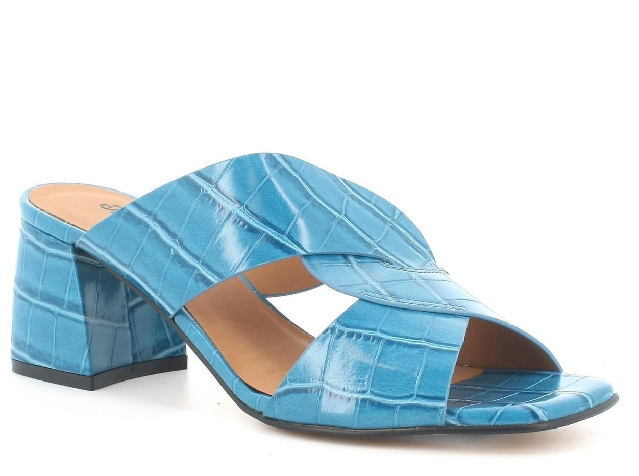 N705 AZZURRO CIABATTA SANDALO DONNA