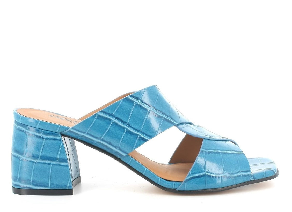 N705 AZZURRO CIABATTA SANDALO DONNA