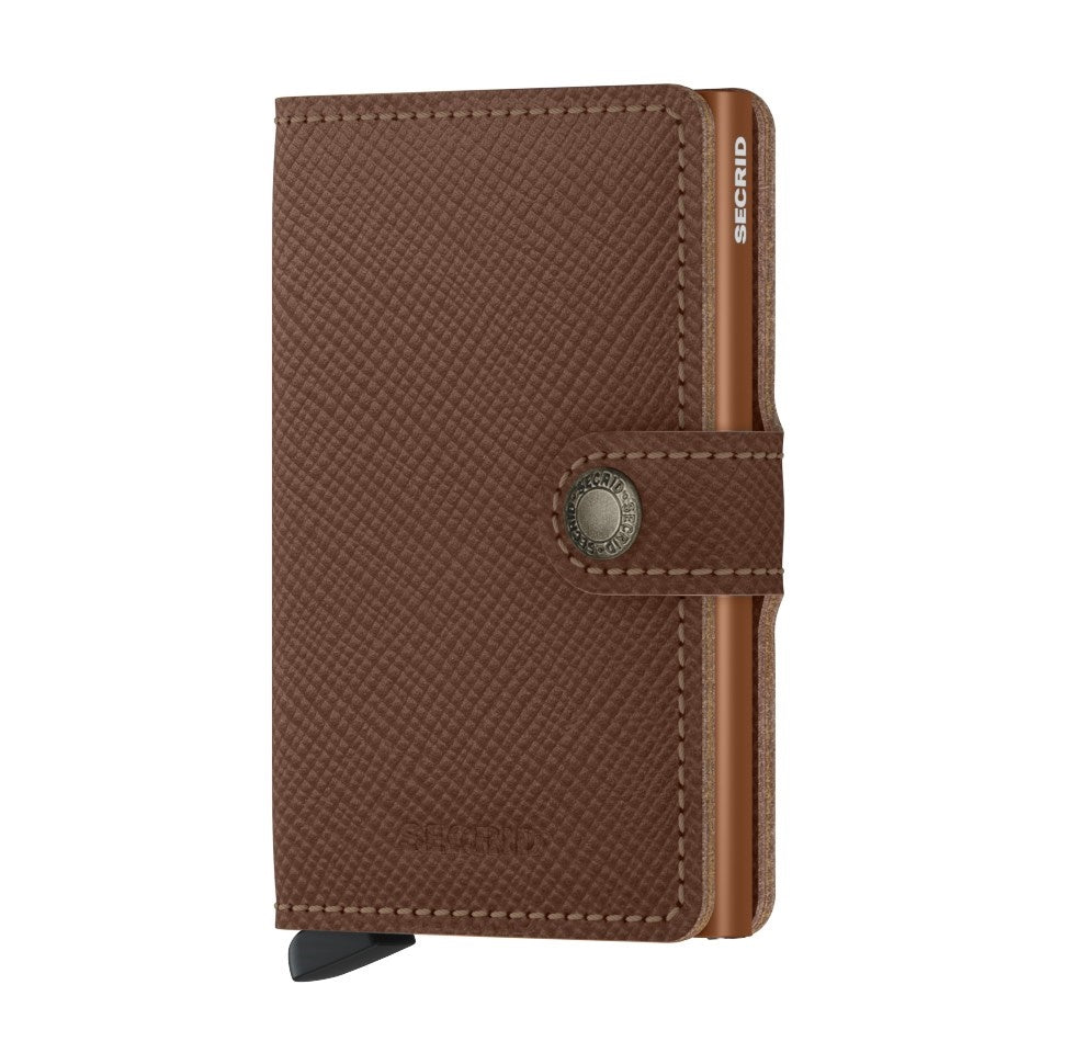 MINIWALLET SAFFIANO CARAMEL MINI PORTAFOGLO PORTACARD UNISEX ACCESSORI