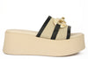 88F4 NERO CIABATTA SANDALO DONNA