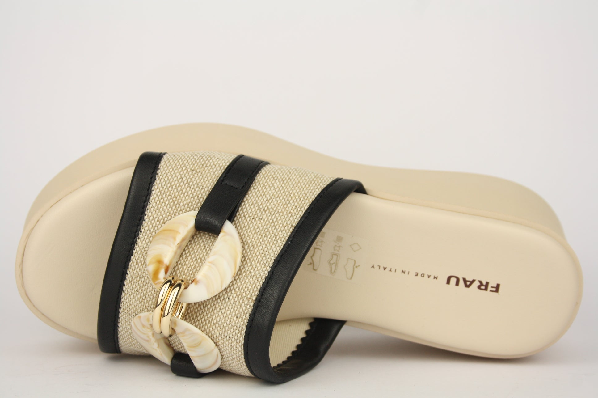 88F4 NERO CIABATTA SANDALO DONNA