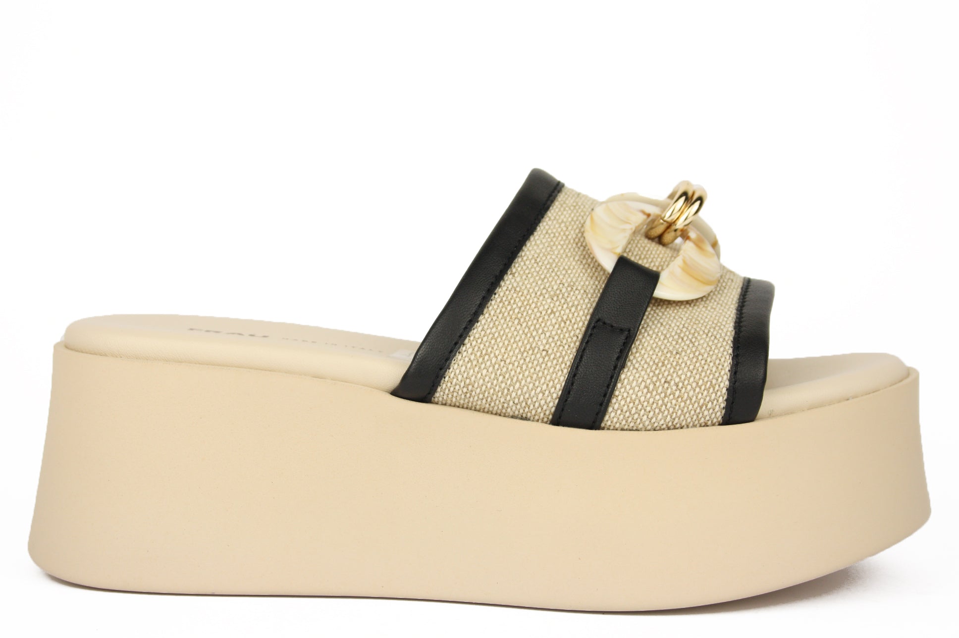 88F4 NERO CIABATTA SANDALO DONNA