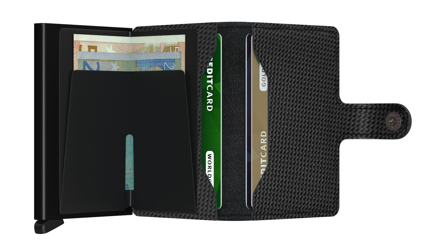 MINIWALLET CARBON NERO MINI PORTAFOGLO PORTACARD UNISEX ACCESSORI