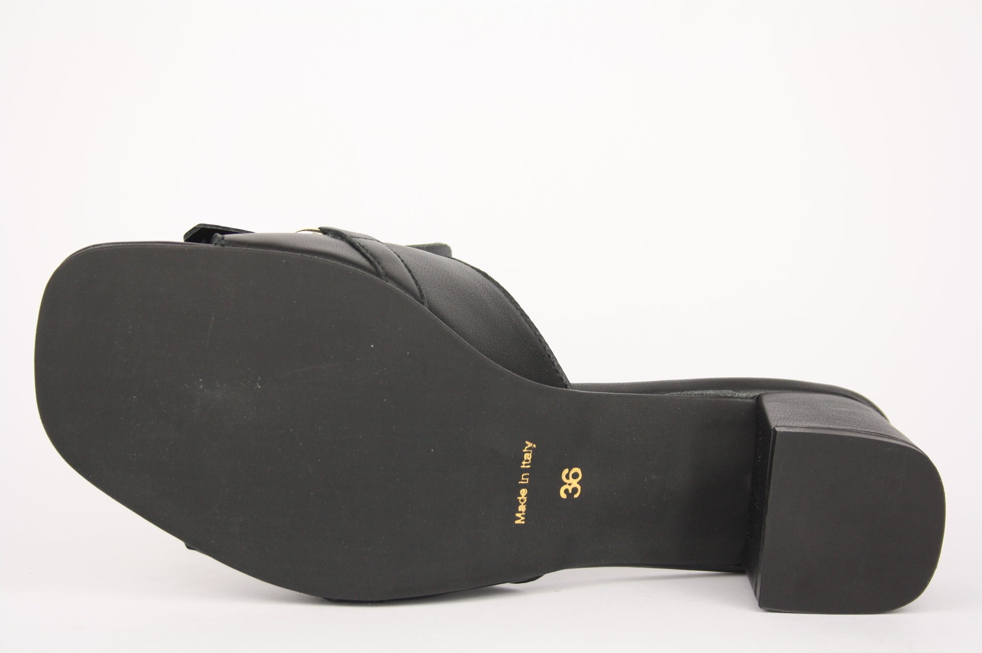 1606 NERO CIABATTA SANDALO DONNA
