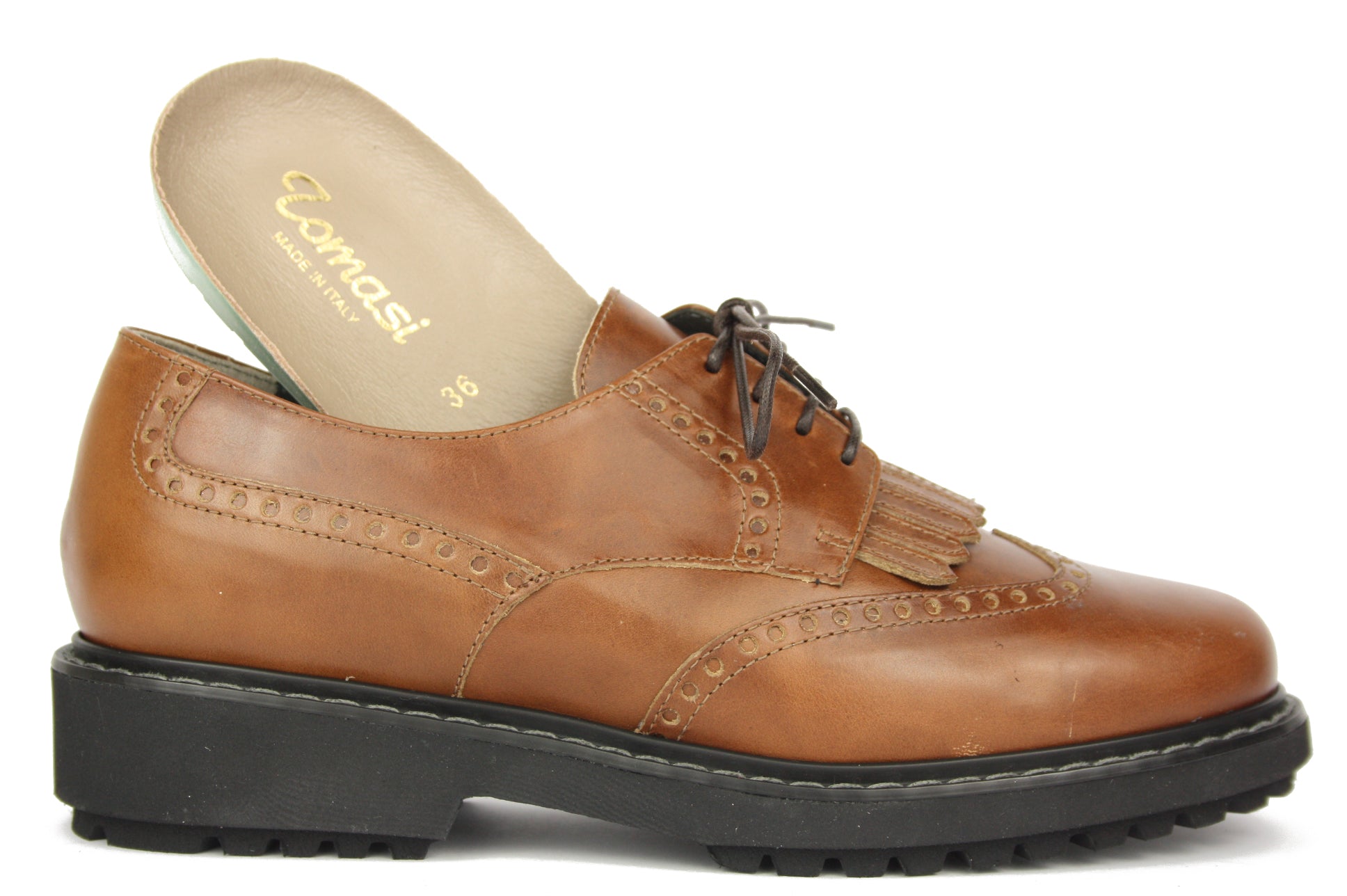 TRINITY N.ALMA CUOIO LACCI SCARPA TIPO INGLESE DONNA