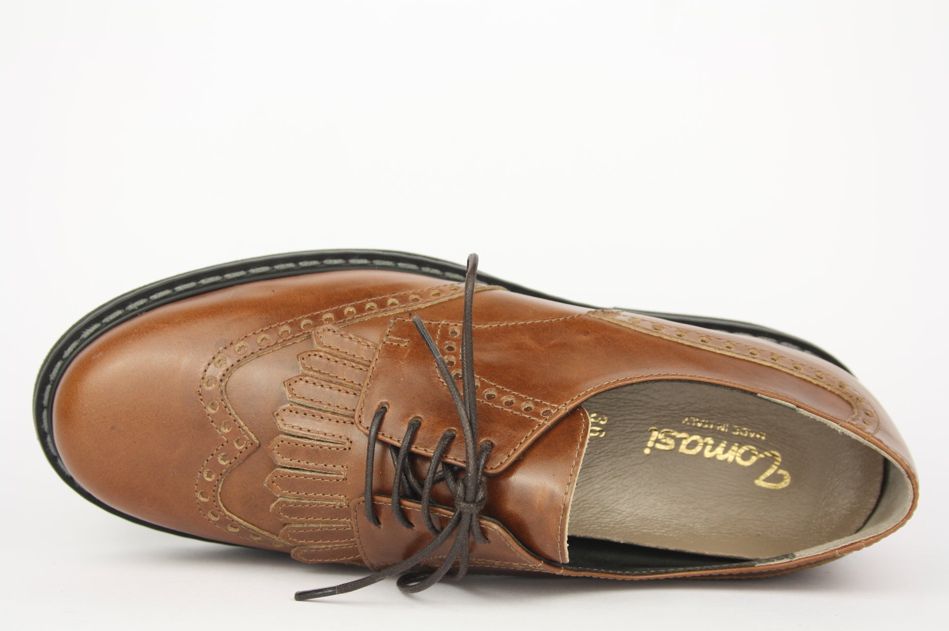 TRINITY N.ALMA CUOIO LACCI SCARPA TIPO INGLESE DONNA