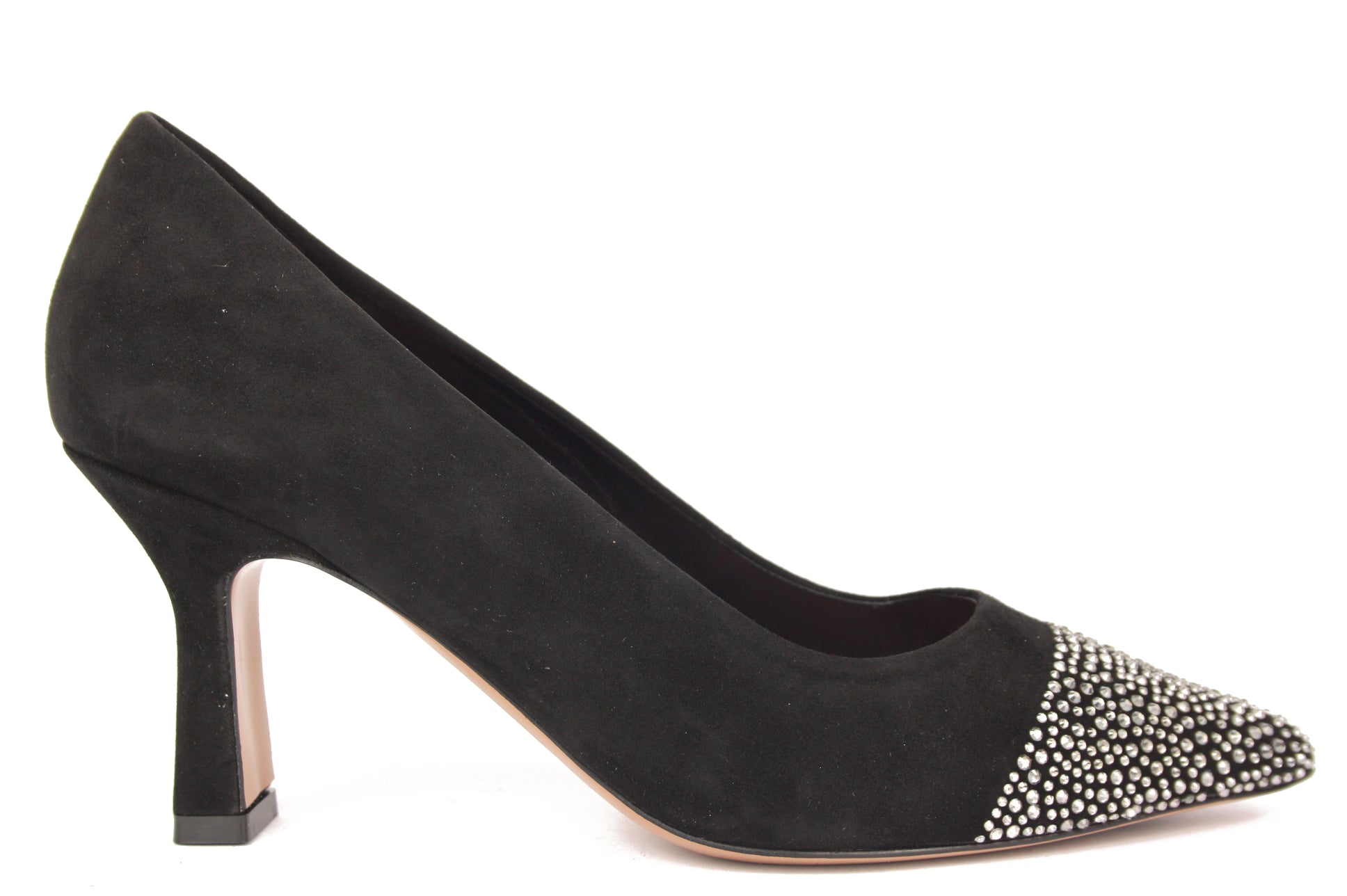 W23906 STRASS NERO DECOLTE DONNA