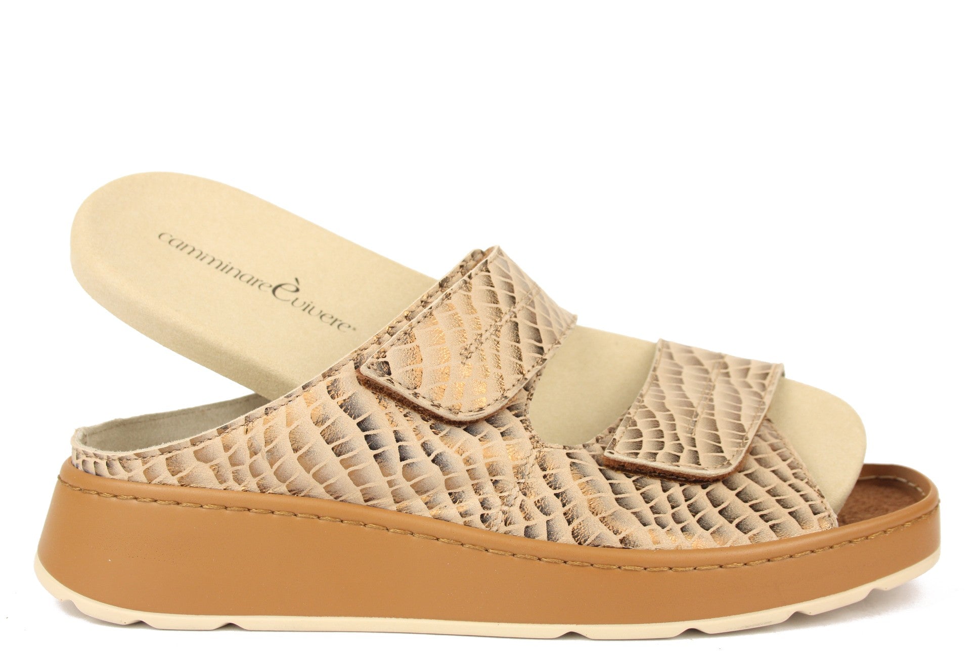 KALANIA-CAMM.VIVERE BRONZO CIABATTA SANDALO DONNA