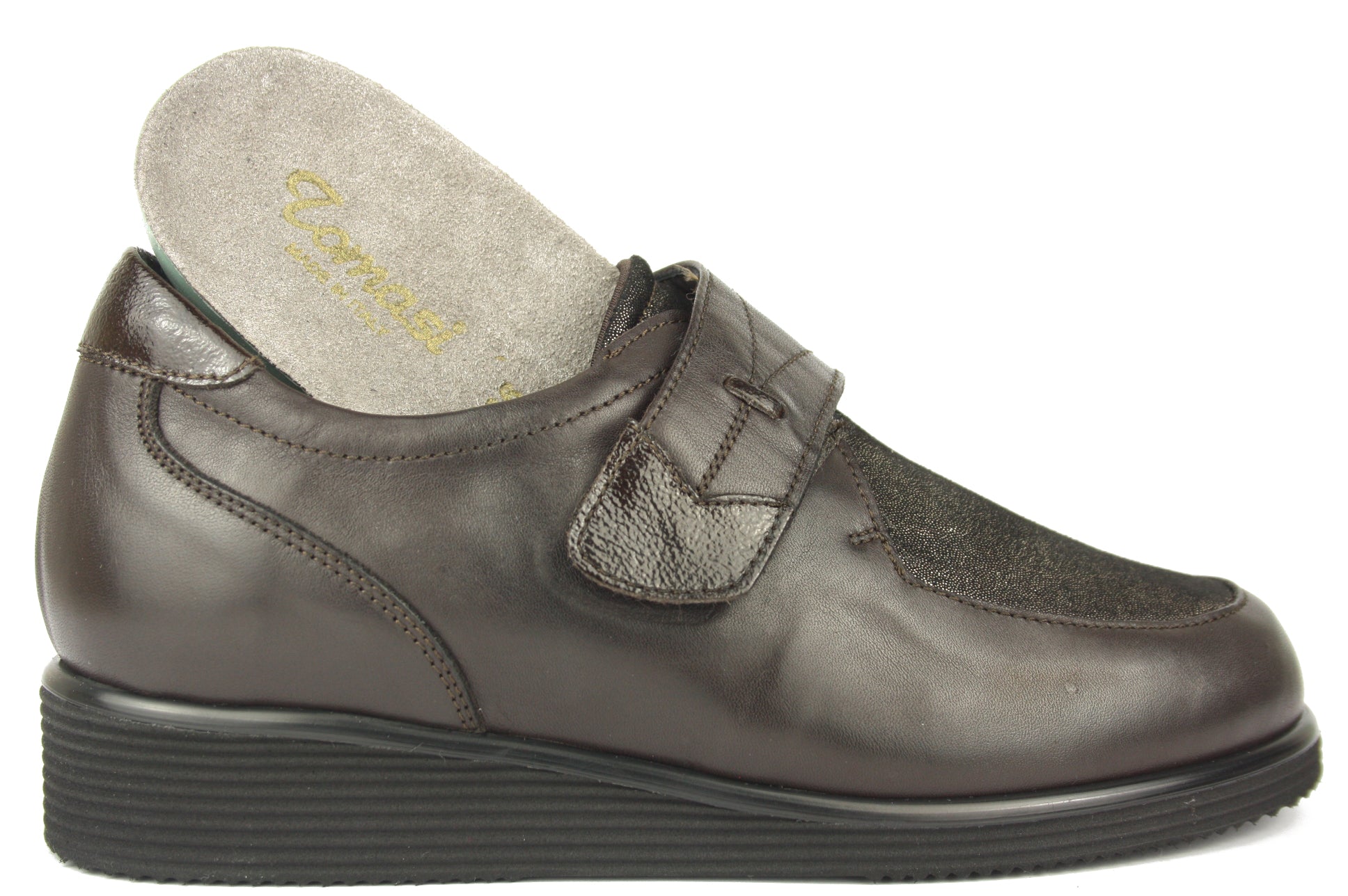 EMILIA - ALPI MARRON CHIUSURA A STRAPPO DONNA
