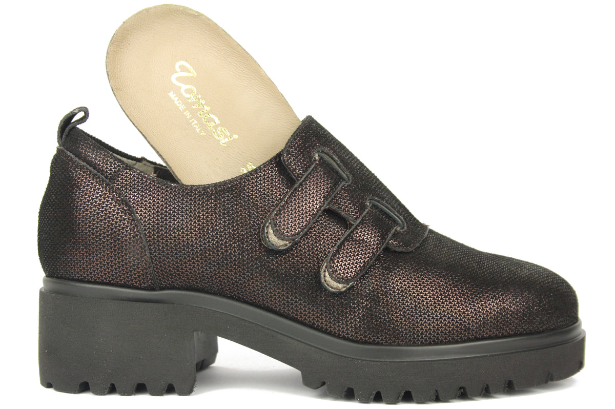 GUADALUPE - GINGER MARRON CHIUSURA A STRAPPO DONNA