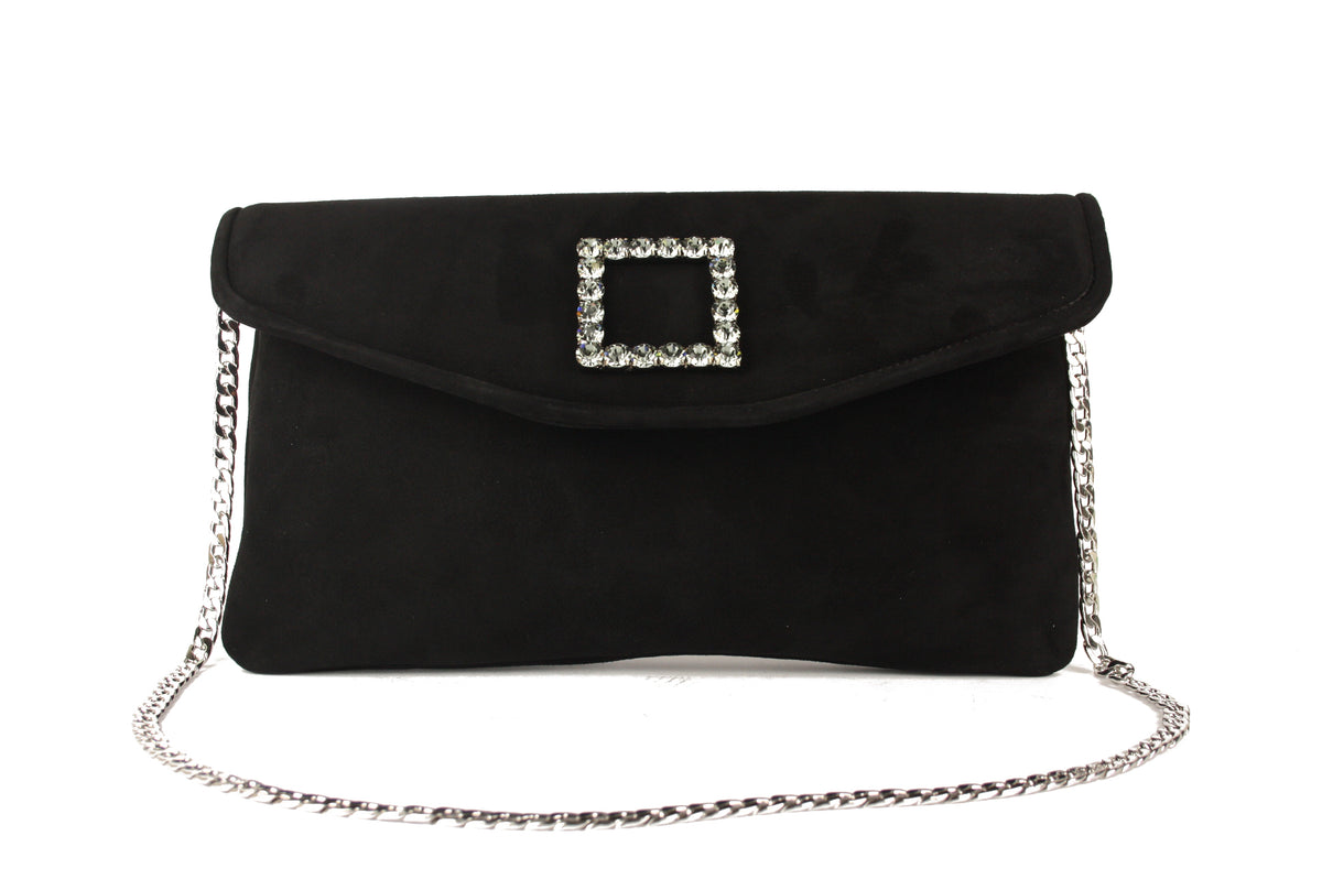 B23114 STRASS NERO BORSA DONNA DONNA ACCESSORI