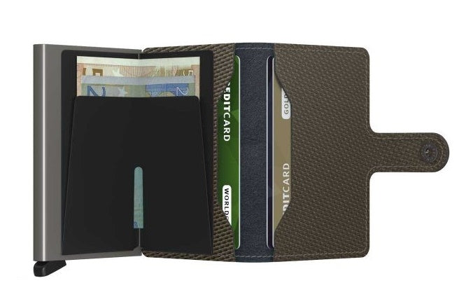 MINIWALLET CARBON KAKI MINI PORTAFOGLO PORTACARD UNISEX ACCESSORI