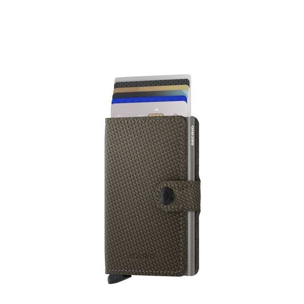 MINIWALLET CARBON KAKI MINI PORTAFOGLO PORTACARD UNISEX ACCESSORI