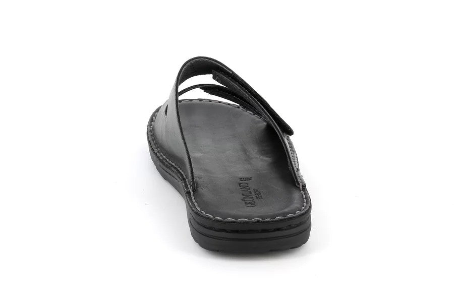 LAPO CI2691 NERO CIABATTA SANDALO UOMO
